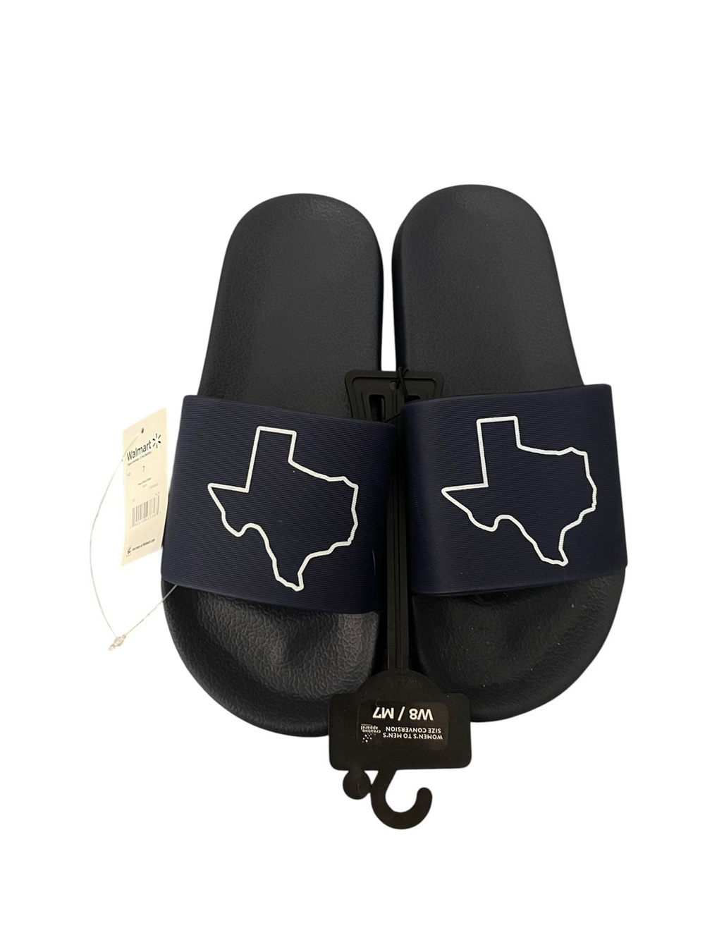 NWT Texas State Slip On Slider Sandals Navy Unisex W8/M7 Everyday Beachwear Pool
